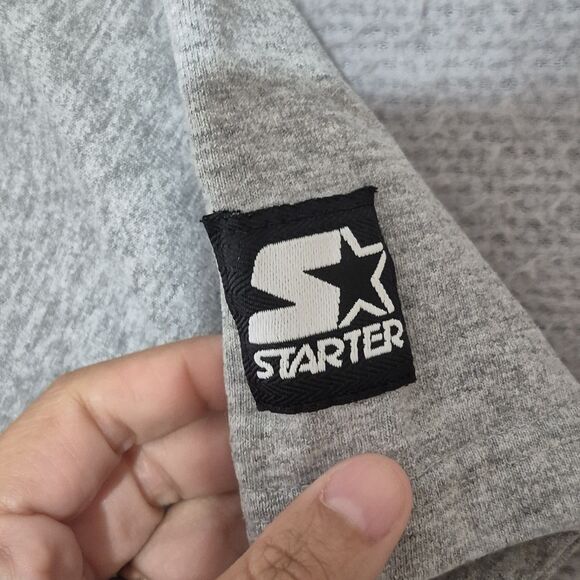 Rare VTG Men's NBA Chicago Bulls  Repeat Three Peat Embroided Starter  Shirt XXL - Picture 4 of 9